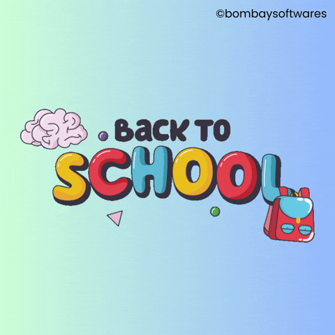 Back To School Text GIF by Bombay Softwares