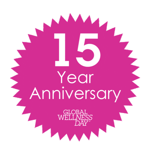 Celebration Anniversary Sticker by Global Wellness Day
