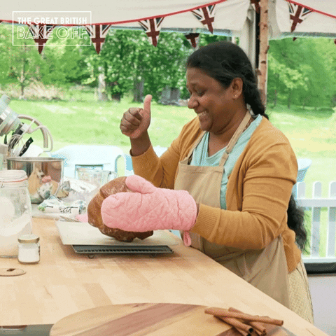Happy Wiggle GIF by The Great British Bake Off