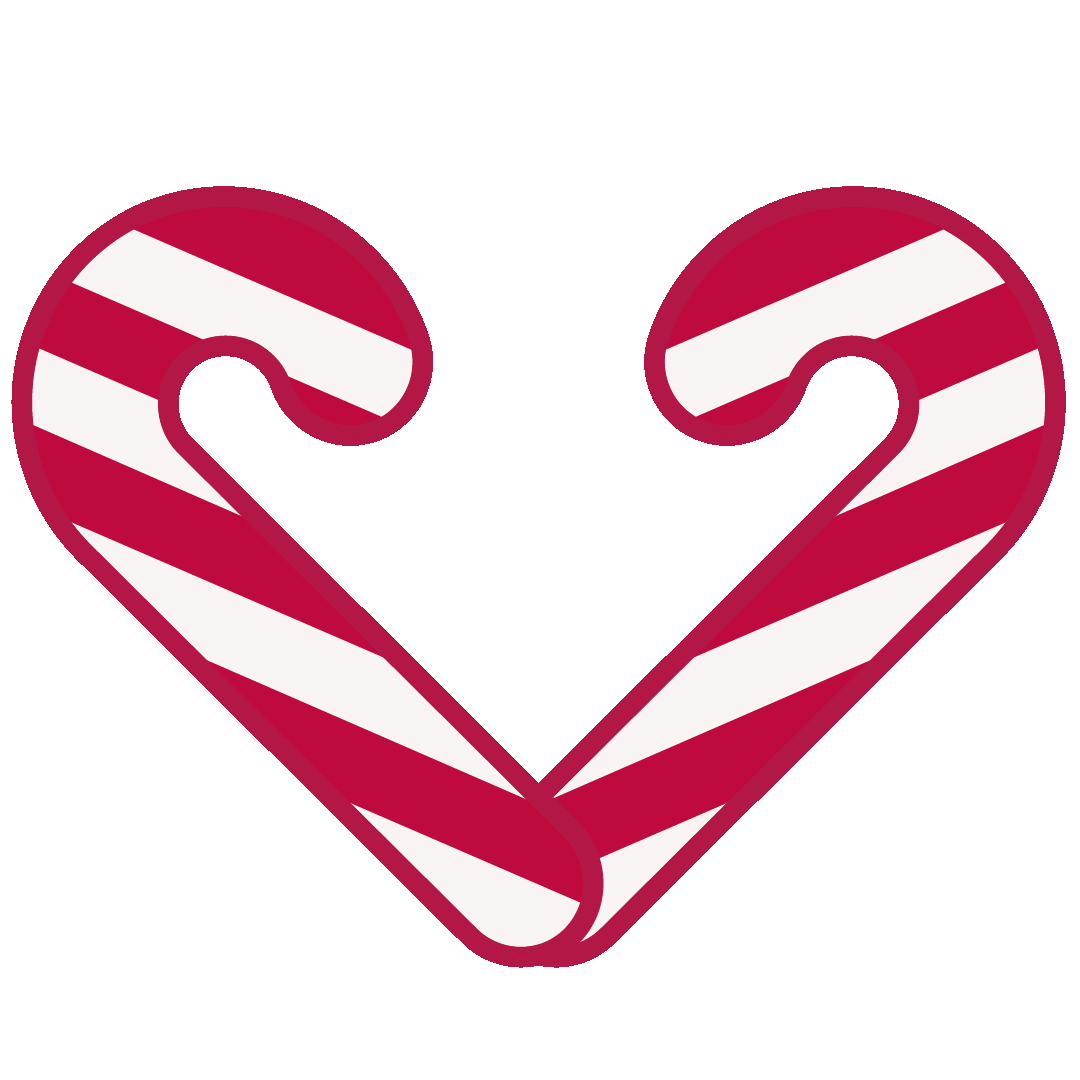 Candy Cane Heart Sticker by happy nation