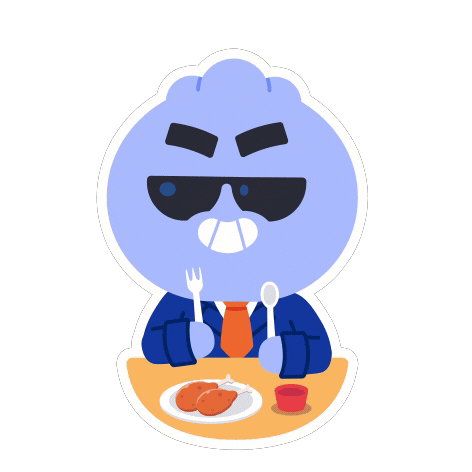 Hungry Happy Meal Sticker by Kudai