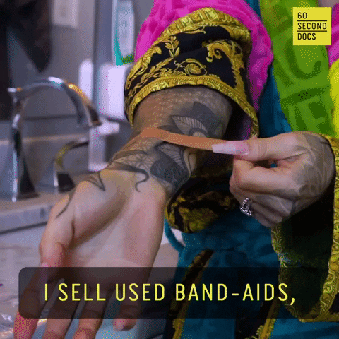 Selling Band-Aid GIF by 60 Second Docs