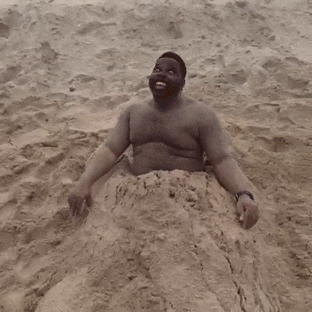 black beach guy GIF