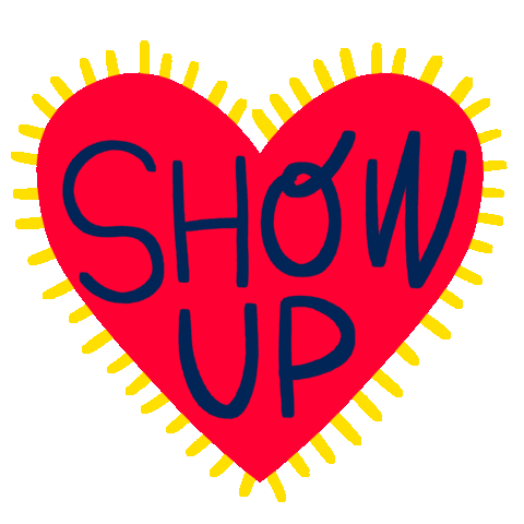 Show Up Sticker by tokodots