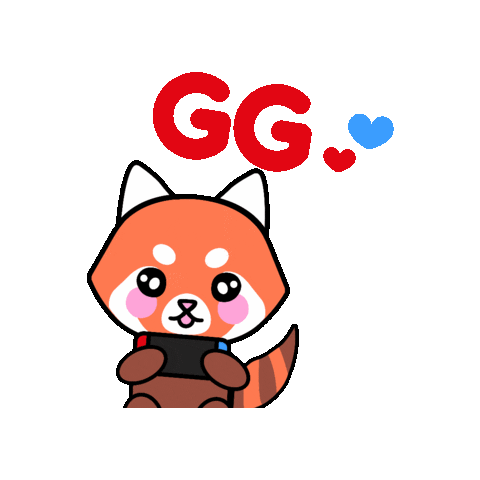 Red Panda Gamer Sticker by Odd Friendz