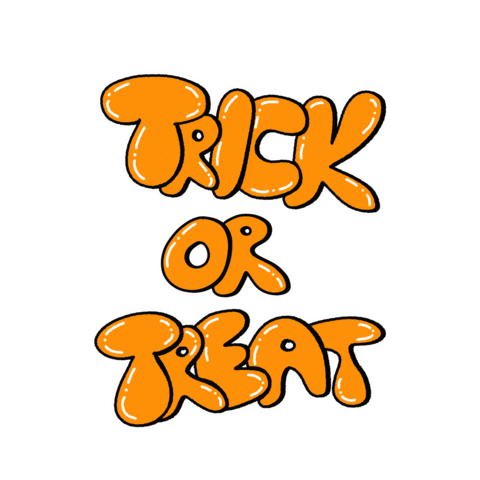 Trick Or Treat Halloween Sticker by yvoscholz