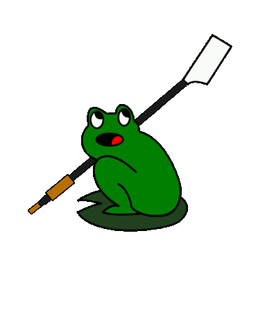 Frog Paddle Sticker by Sporting Cotton