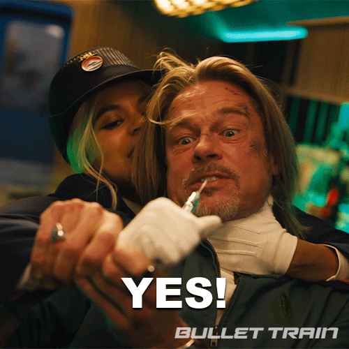 Brad Pitt Yes GIF by Bullet Train