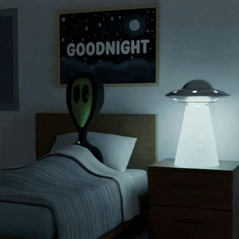 Good Night Sleeping GIF by Lonely Aliens