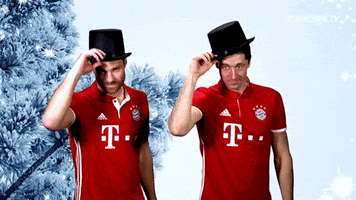 robert lewandowski christmas GIF by FC Bayern Munich