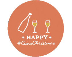 Happy Feliz Navidad Sticker by Cava Wine