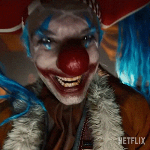 scary clowns gif