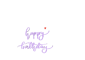 Happy Birthday Lilac Sticker