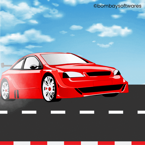 Speeding Sports Car GIF by Bombay Softwares