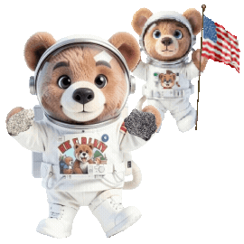 Teddy Bears Astronaut Sticker