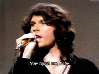 Jim Morrison Singing With Eyes Covered GIF