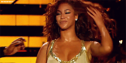 beyonce hair flip GIF