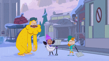 Christmas Snow GIF by The Unstoppable Yellow Yeti