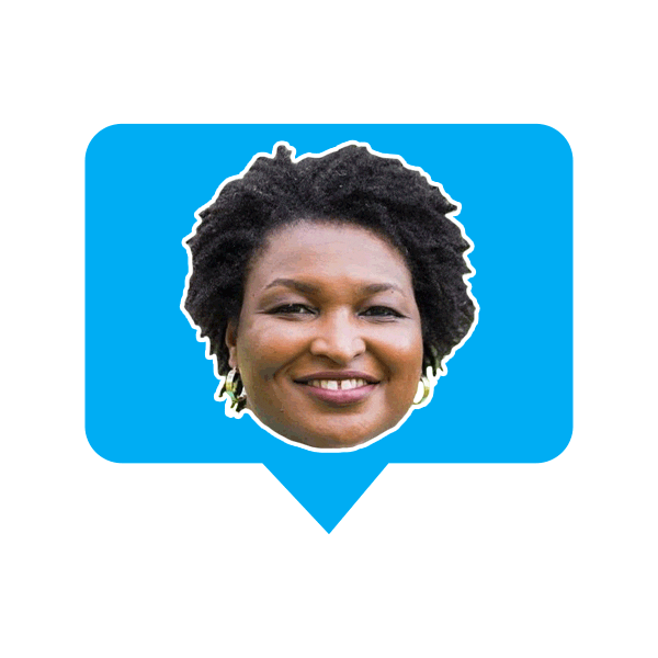 Stacey Abrams Win Sticker by Democratic Party of Georgia