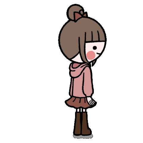 Happy Girl Sticker by おちょう