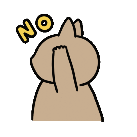 Cant Hear No Thank You Sticker by Cat and Cat Comics