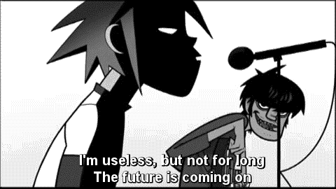  music 2d lyrics gorillaz murdoc GIF