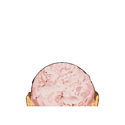 Icecream Strawberry Sticker by Demetres