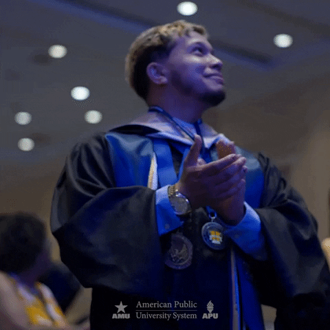 AmericanPublicUniversity clapping applause graduation 2023 GIF