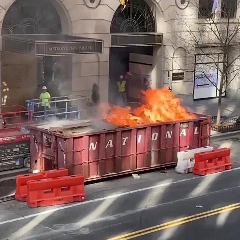 Dumpster Fire GIF by Storyful