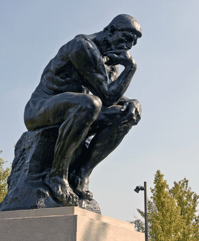 Image result for the thinker gif