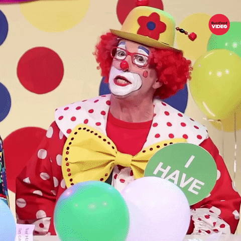 Sorry Clown GIF by BuzzFeed