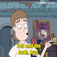 You And Me Both Fake Laugh GIF by The Roku Channel