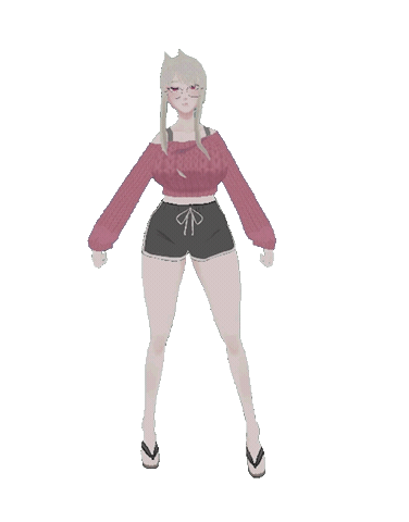 Anime Girl Mmd Sticker