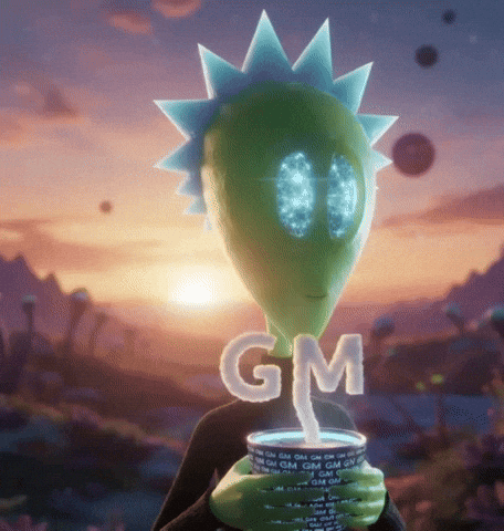 Good Morning Gm GIF by Lonely Aliens