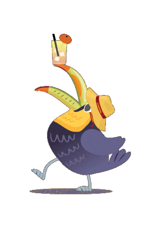 Cocktail Tucan Sticker by Smartmediasolutionsgmbh
