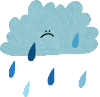 Sad Rain Sticker by Manjit Thapp