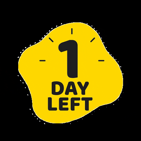 1 Day Left GIF