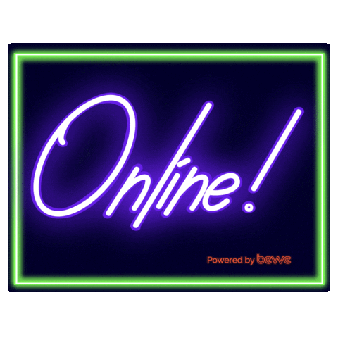 On Line Neon Sticker by Bewe Software
