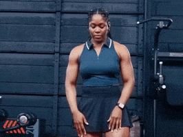 Flexing Strong Woman GIF