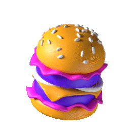 Burger Sticker by Young Desperates