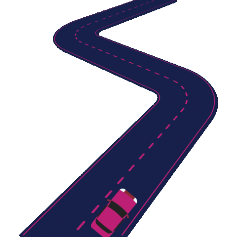 Highway Pink Car Sticker by isureinsuranceinc