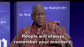 Andre Leon Talley Manners GIF by GIPHY News