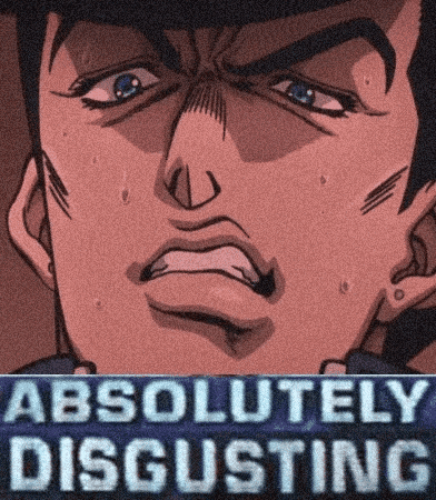 Disgusted Jojos Bizarre Adventure GIF