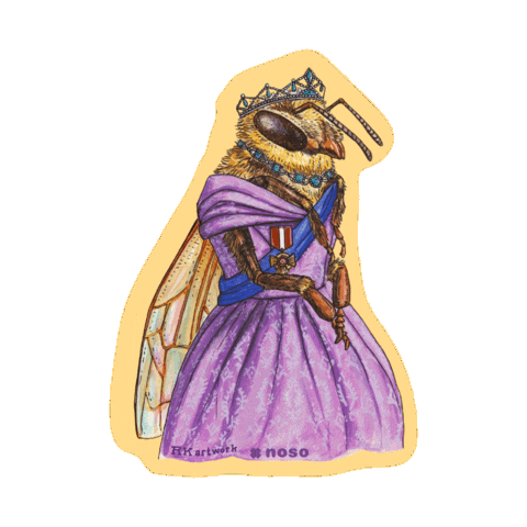 Queen Bee Sticker by nosopatches