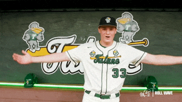 College Baseball Blake GIF by GreenWave
