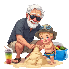 Sunny Day Grandfather Sticker