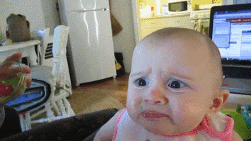 Disgusted Baby GIF