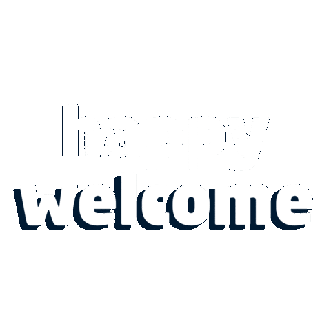 Weiss Happy Welcome Sticker by von Mende Marketing
