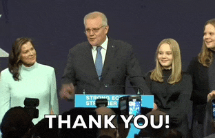 Scott Morrison Thank You GIF by GIPHY News