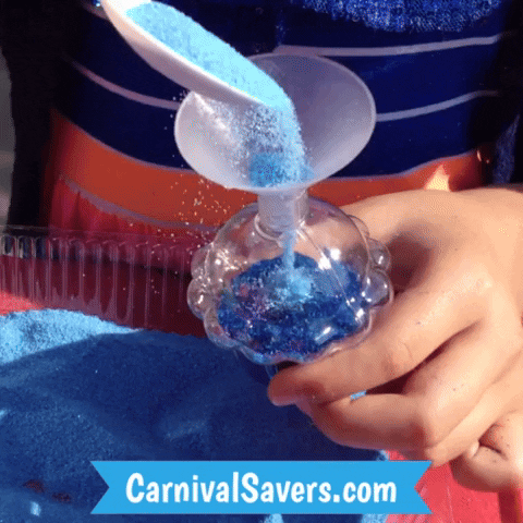 CarnivalSavers carnival savers carnivalsaverscom sand art being poured into a container sand art carnival activity GIF